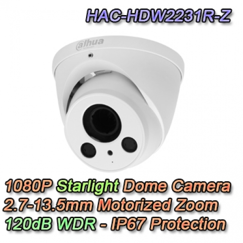 Telecamera Dome HD 1080P 4in1 Motorizzata Starlight - Dahua - HAC-HDW2231R-Z