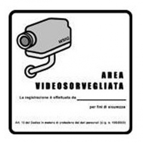 Sticker surveyed zones - STICKER AREA video surveillance PVC